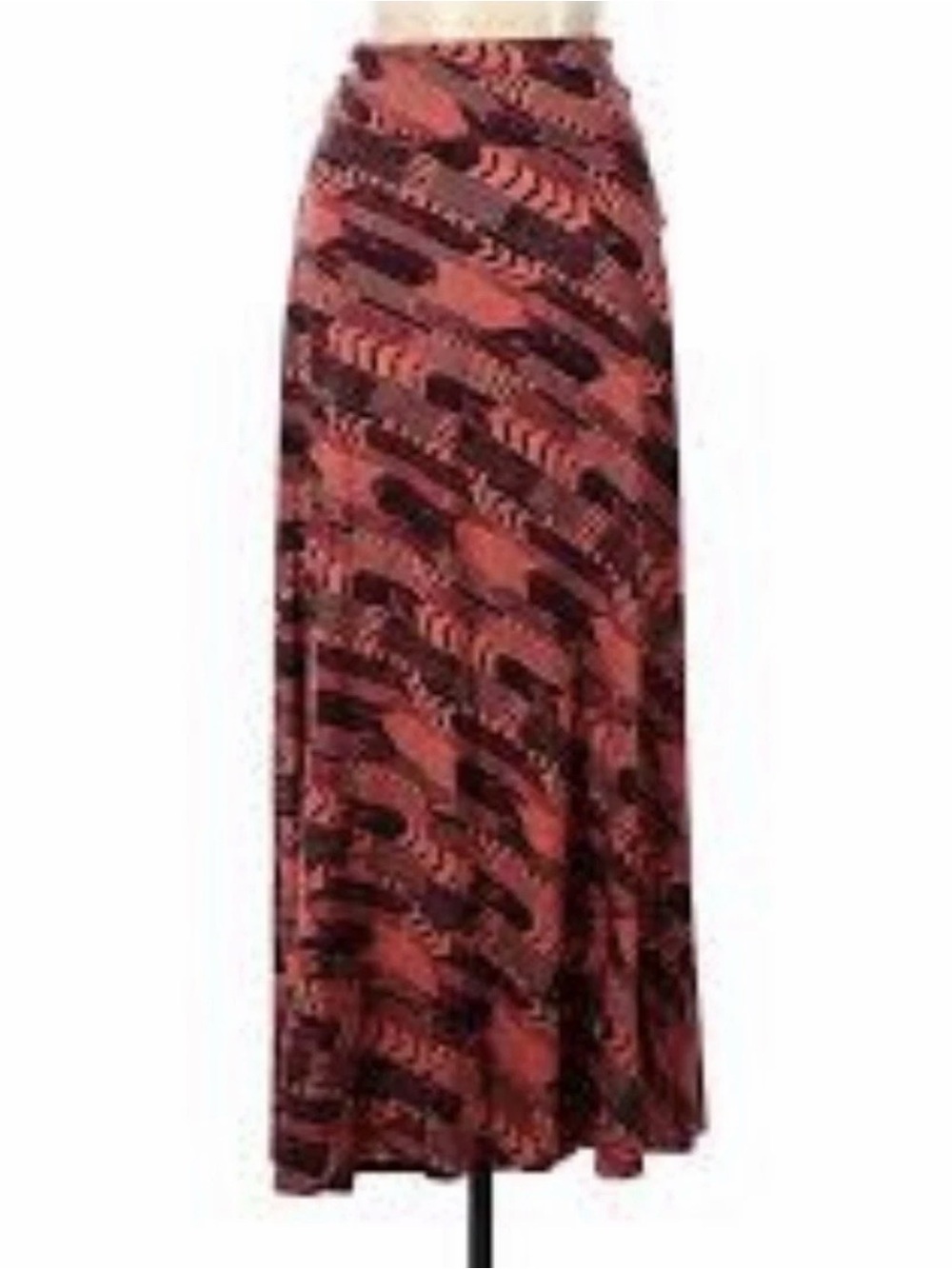 Lularoe Women’s Orange Pink Casual Maxi Skirt Size S EUC 49”